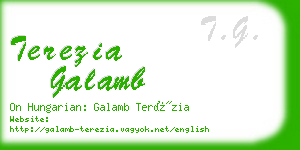 terezia galamb business card